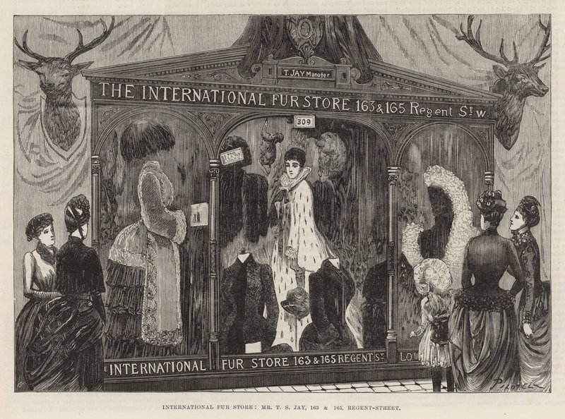 The International Health Exhibition: Internationell pälsbutik av Georges Labadie Pilotell