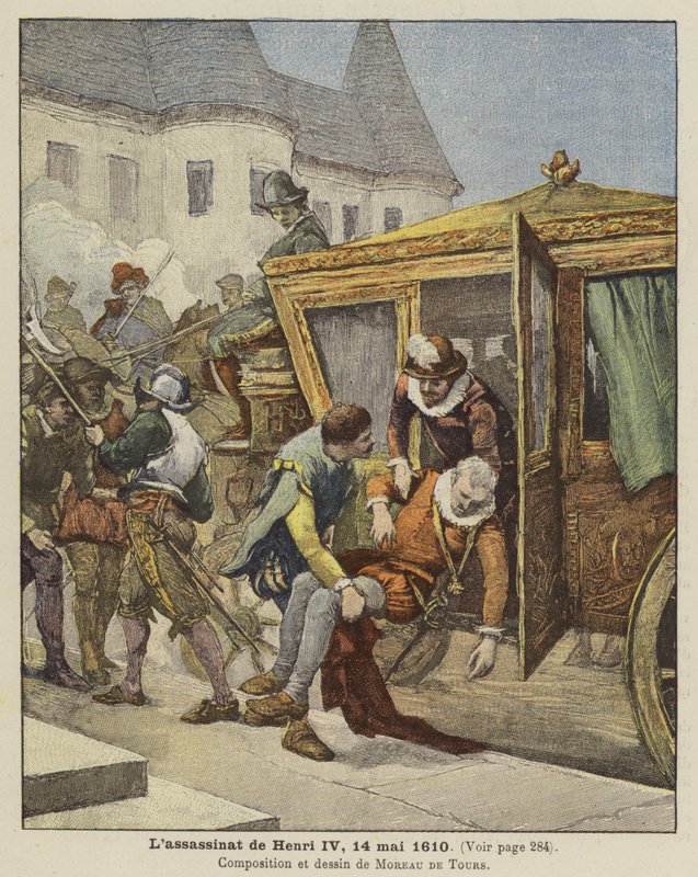 Mordet på kung Henrik IV av Frankrike, 14 maj 1610 av Georges Moreau de Tours