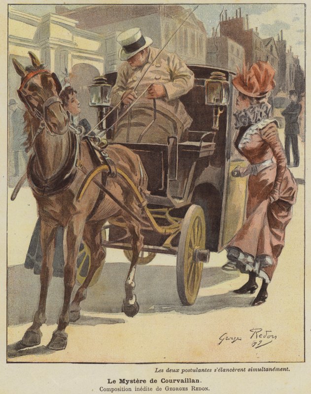 The Mystery of Courvillan (färg litho) av Georges Redon