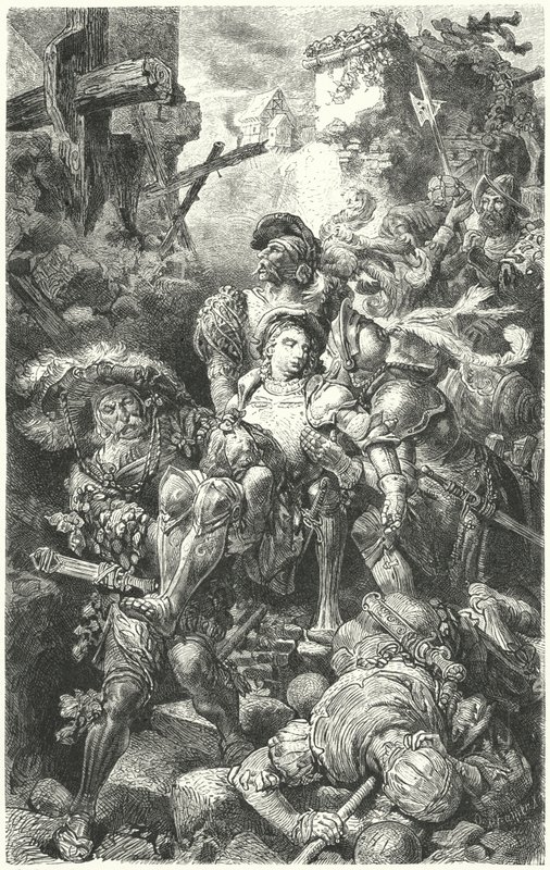 Franz von Sickingen skadades dödligt vid belägringen av Burg Nanstein 1523 av German School