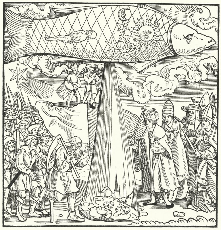 Scen som profeterar det tyska bondekriget 1524-1525 av German School