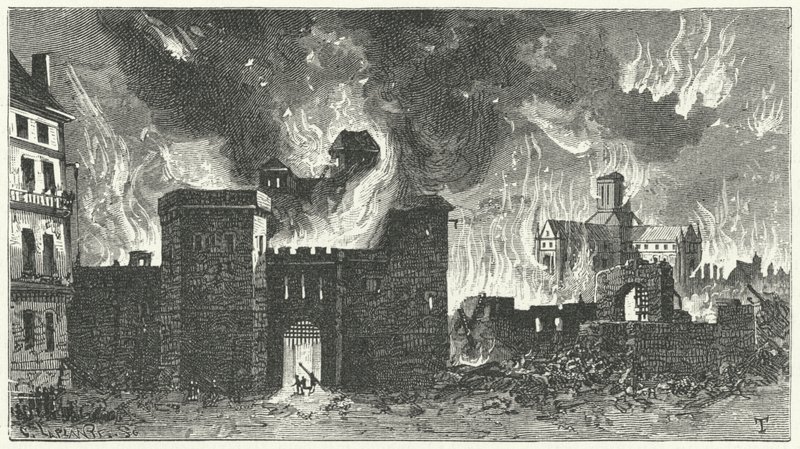 Den stora branden i London, 1666 av German School