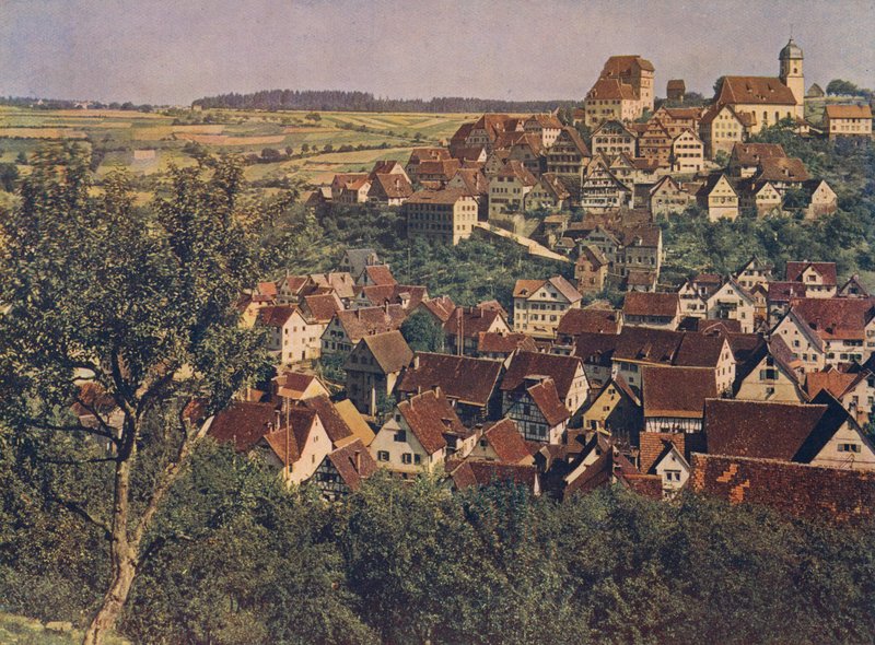 Altensteig, Schwarzwald, Tyskland (färgfoto) av German Photographer