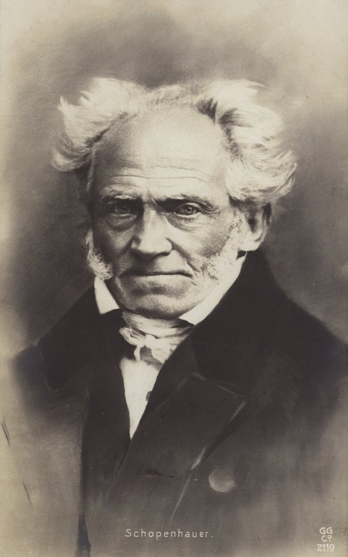 Arthur Schopenhauer (1788-1860), tysk filosof (svartvitt foto) av German Photographer