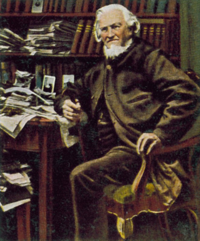 Hoffmann von Fallersleben, tysk poet (färgfoto) av German Photographer