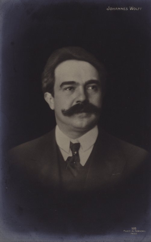Porträtt av Johannes Wolff (svartvitt foto) av German Photographer