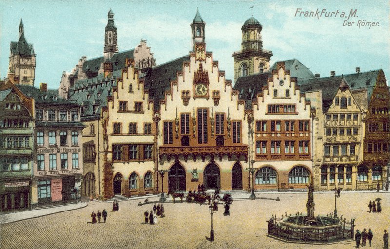 Romer, Frankfurt, Tyskland (färgfoto) av German Photographer