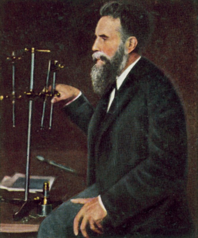 Wilhelm Roentgen, tysk fysiker (färgfoto) av German Photographer