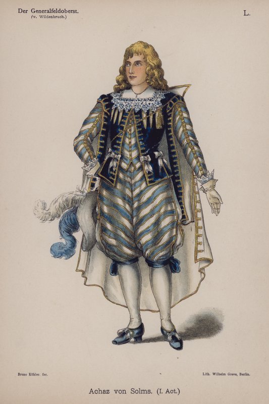 Achaz von Solms, från Der Generalfeldoberst av Ernst von Wildenbruch (färg litho) av German School