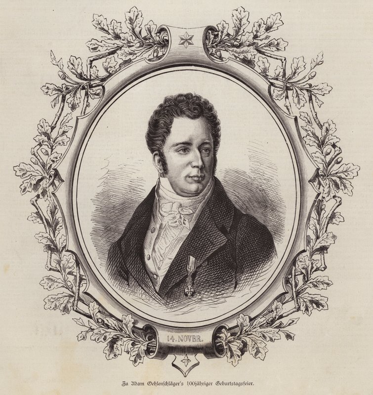 Adam Oelenschlaeger, dansk poet och dramatiker (gravyr) av German School