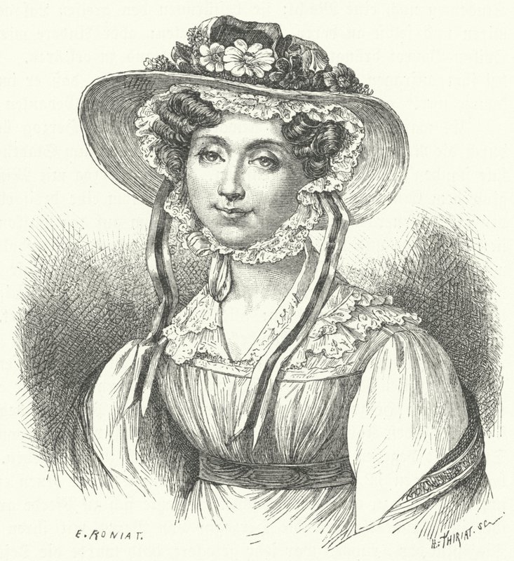 Adelaide, prinsessan av Orleans (gravyr) av German School
