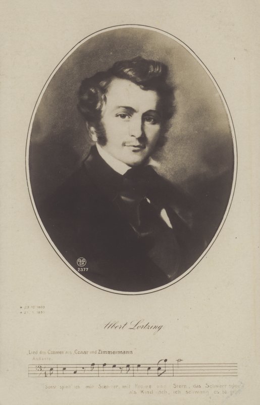 Albert Lortzing, tysk kompositör, skådespelare och sångare (litho) av German School