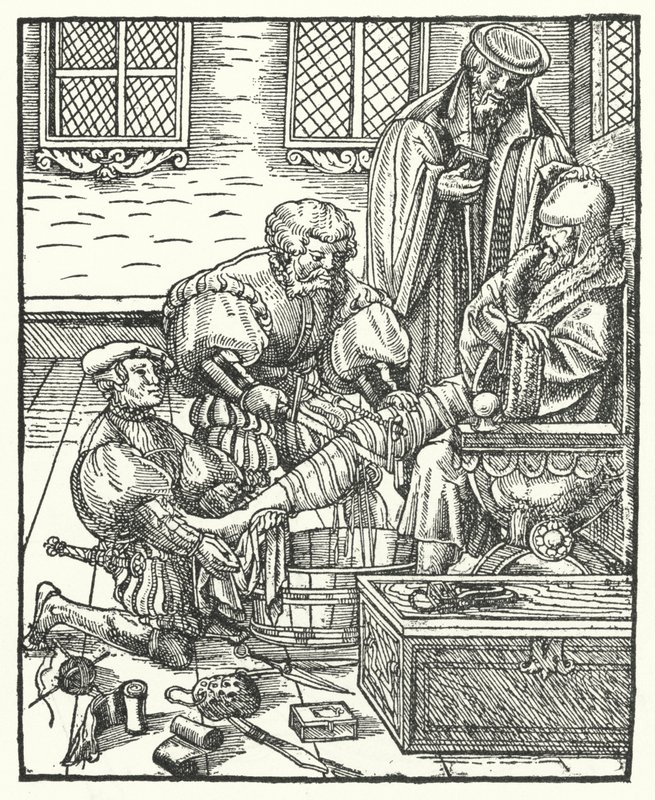 En amputation (gravyr) av German School