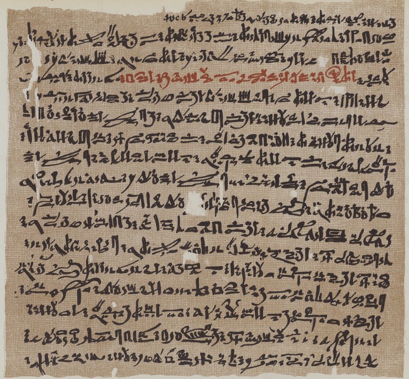 Forntida egyptisk papyrus av German School