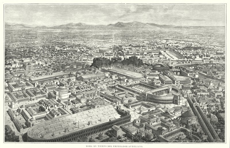 Antikens Rom på kejsar Marcus Aurelius tid av German School