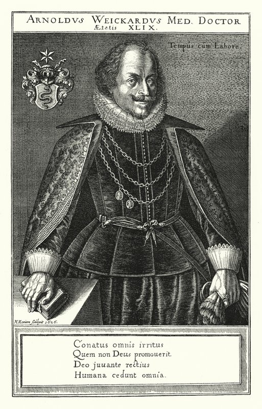 Arnold Weickard, tysk läkare (gravyr) av German School