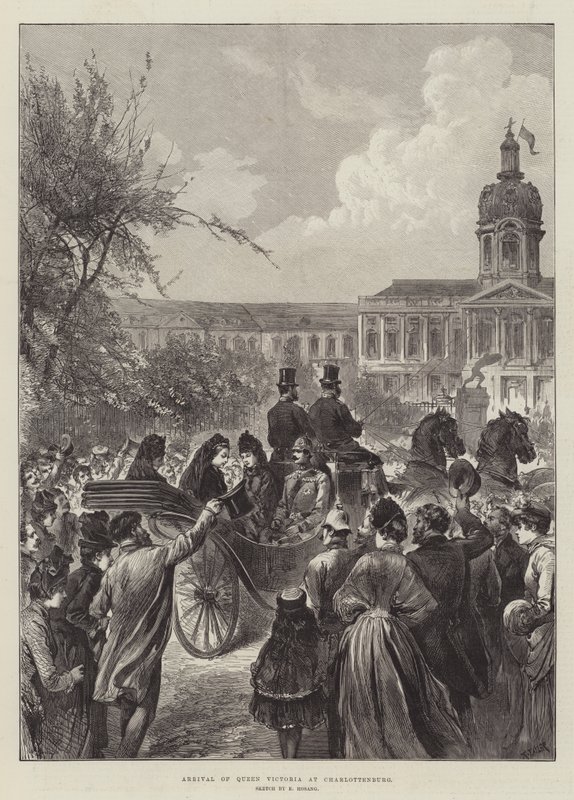 Drottning Victorias ankomst till Charlottenburg (gravyr) av German School