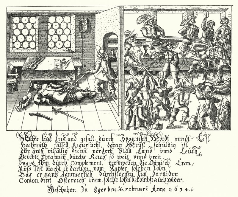Mordet på Albrecht von Wallenstein av German School