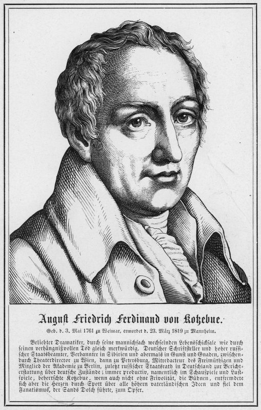 August Friedrich Ferdinand von Kokebue (gravyr) av German School