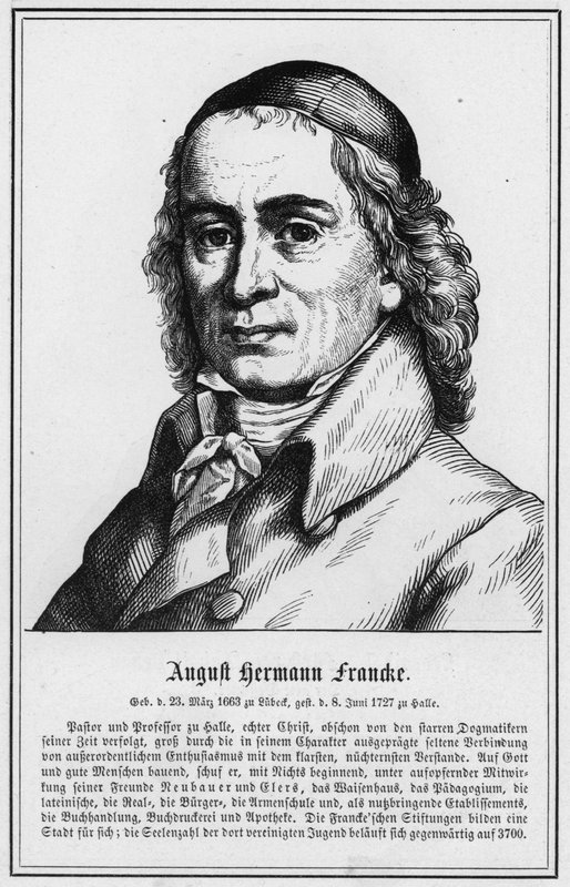 August Hermann Francke (gravyr) av German School