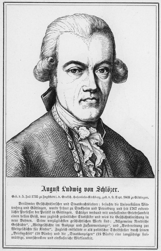 August Ludwig von Schlozer (gravyr) av German School
