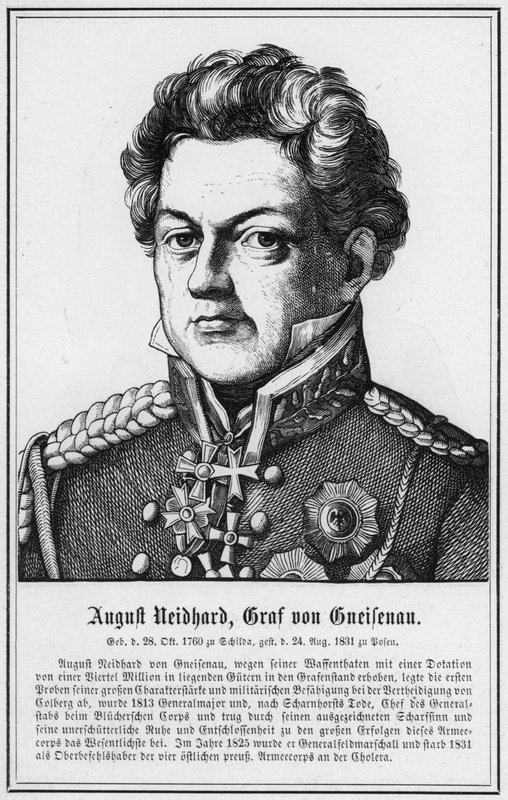 August Neidhard, greve av Gneisenau (gravyr) av German School