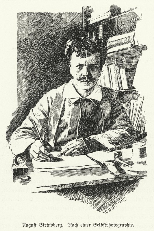 August Strindberg, svensk dramatiker, romanförfattare, poet och konstnär av German School