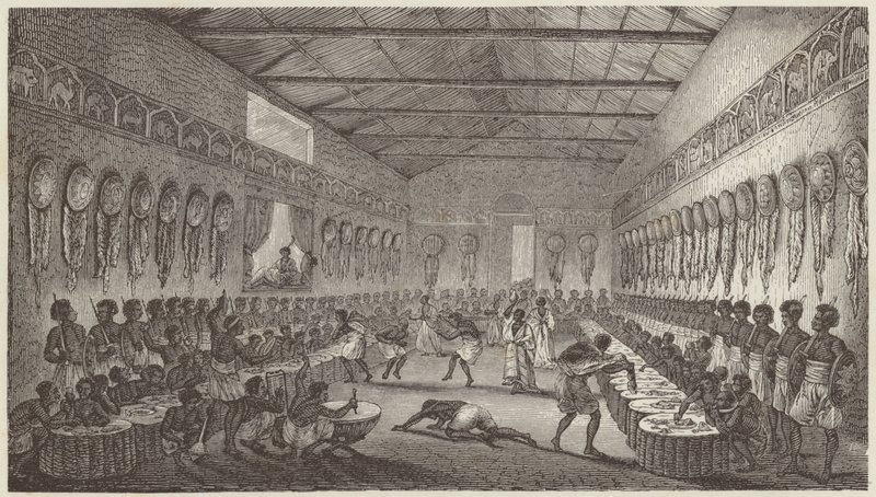 Bankett för kungen av Abessinien (gravyr) av German School
