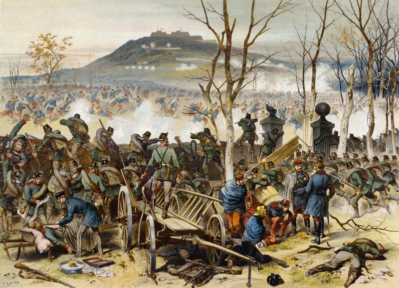 Slaget vid Mont Valerien, fransk-preussiska kriget, 19 januari 1871 av German School