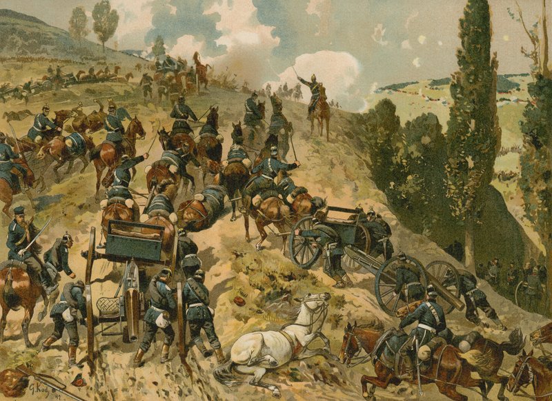 Slaget vid Spicheren, fransk-preussiska kriget, 6 augusti 1870 av German School