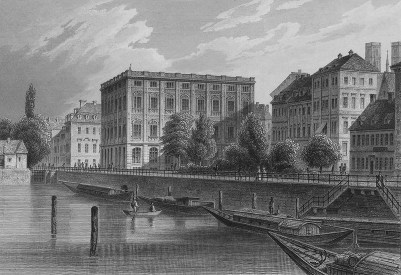 Bauakademie, Berlin (stålgravyr) av German School