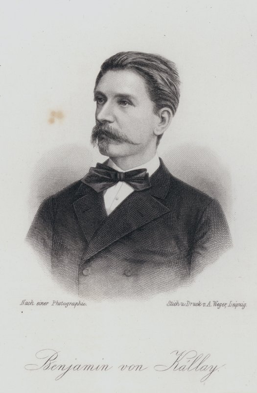 Beni Kallay, österrikisk-ungersk statsman (gravyr) av German School