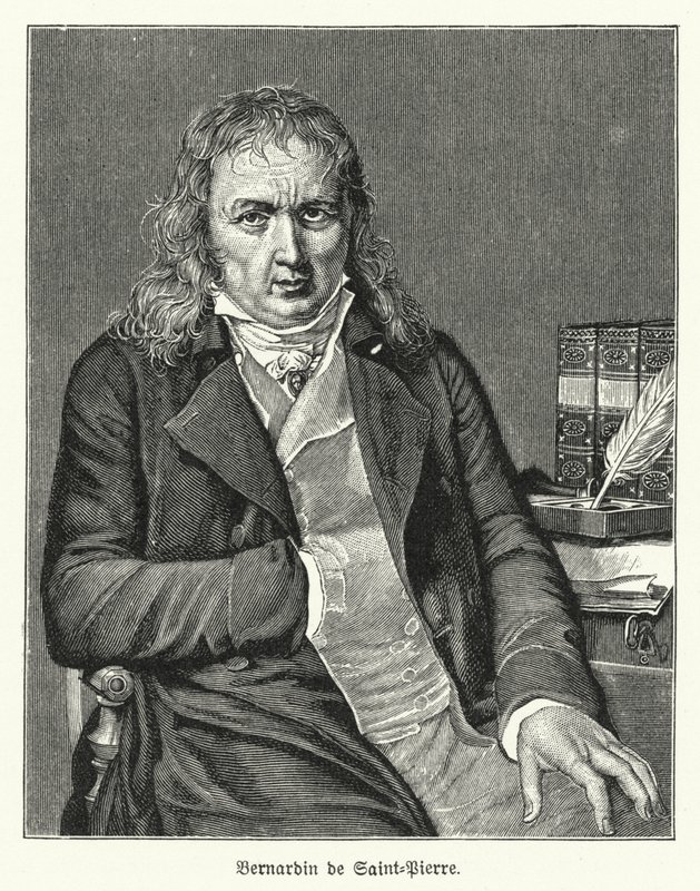 Bernardin de Saint-Pierre, fransk romanförfattare och botaniker (litho) av German School