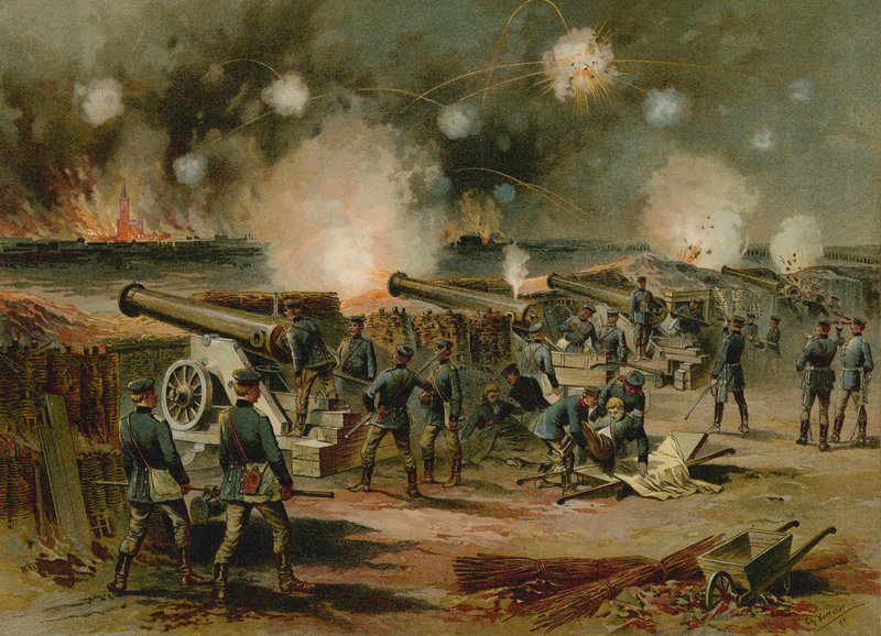 Bombardement av Strasbourg, fransk-preussiska kriget, 1870 av German School