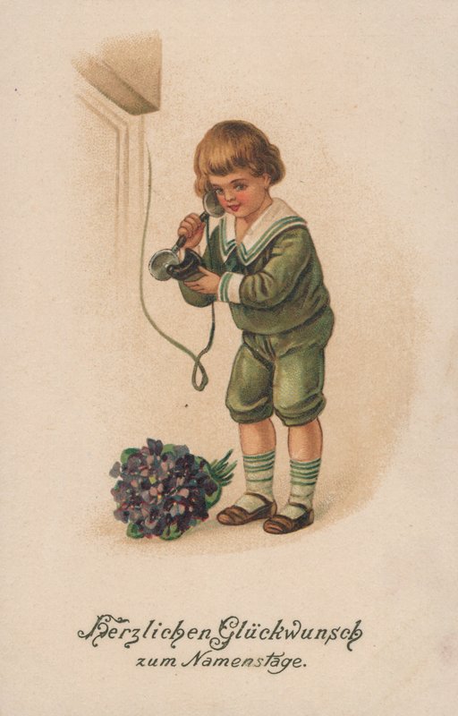 Pojke och telefon av German School