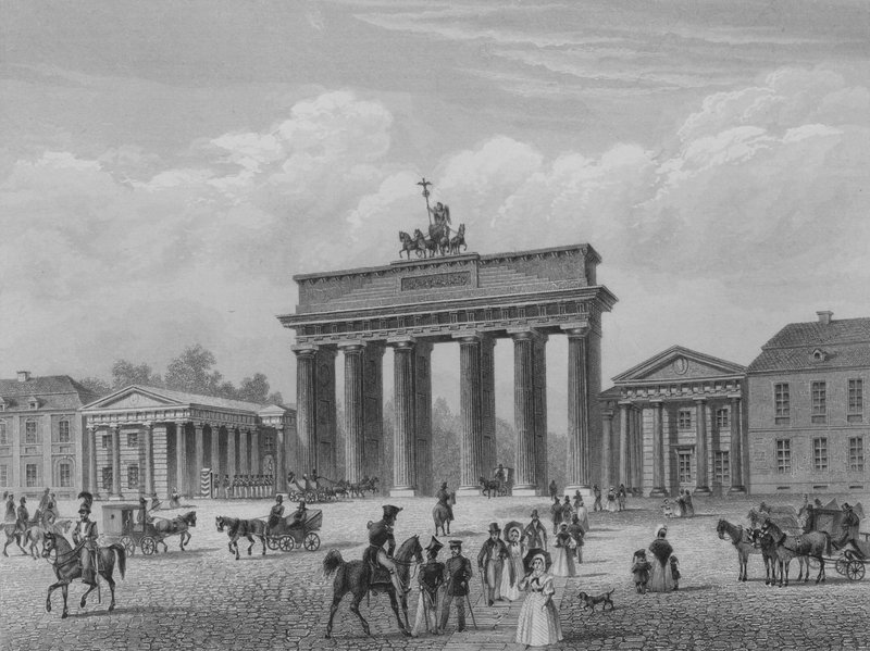 Brandenburger Tor, Berlin (stålgravyr) av German School
