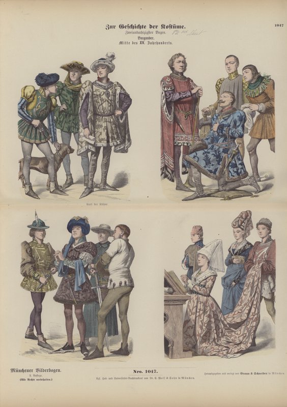 Burgundisk klänning, 1400-tal av German School