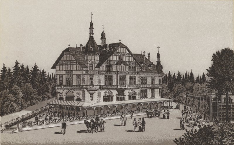 Café Jagerhaus (litho) av German School