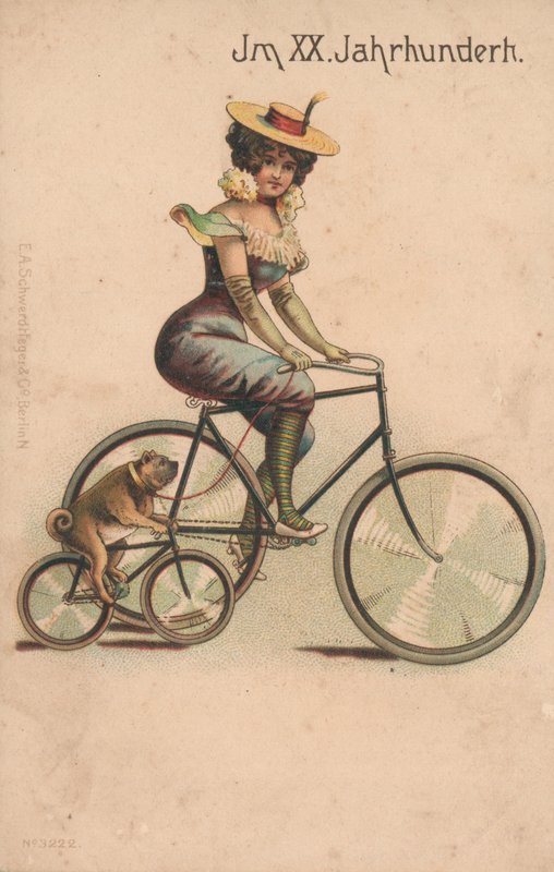Kort som firar årsskiftet 1900 (lito i färg) av German School