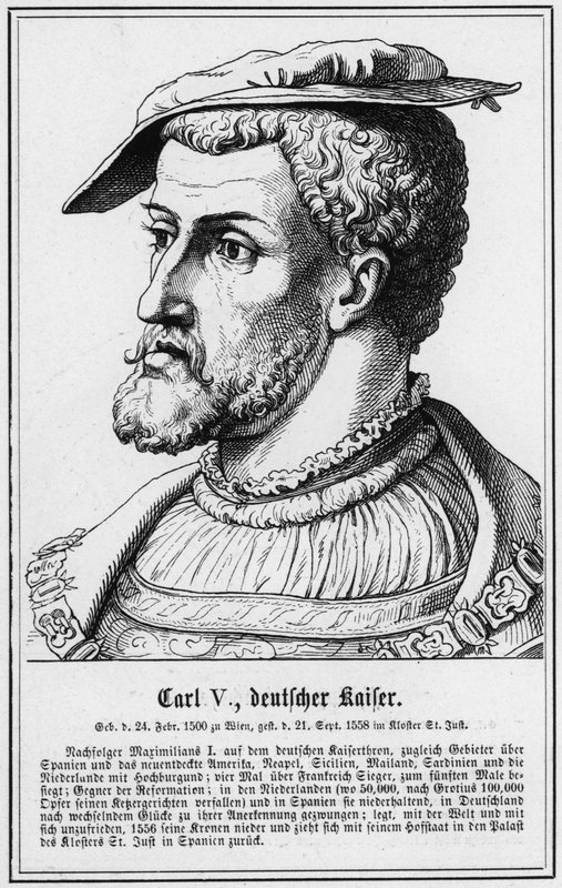 Carl V, Deutscher Kaiser (gravyr) av German School