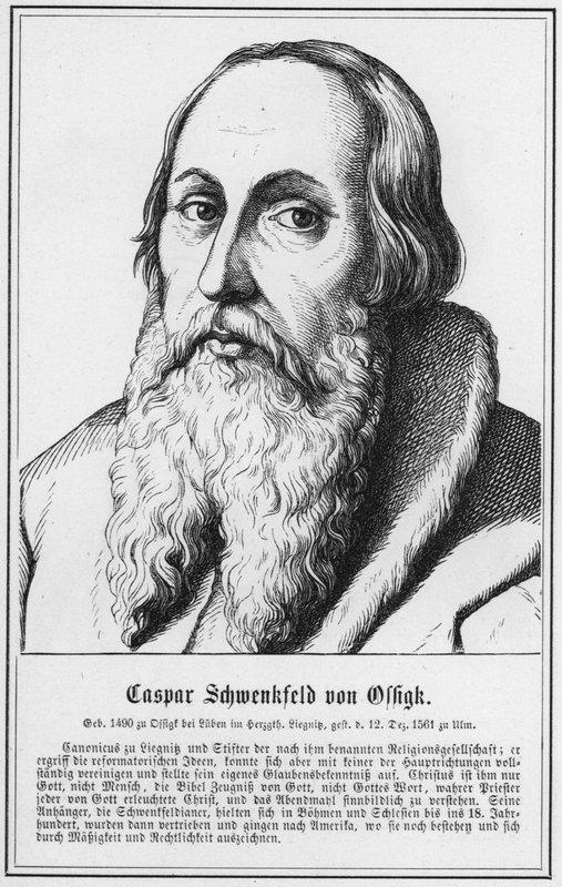 Caspar Schwenkfeld von Ossigk (gravyr) av German School