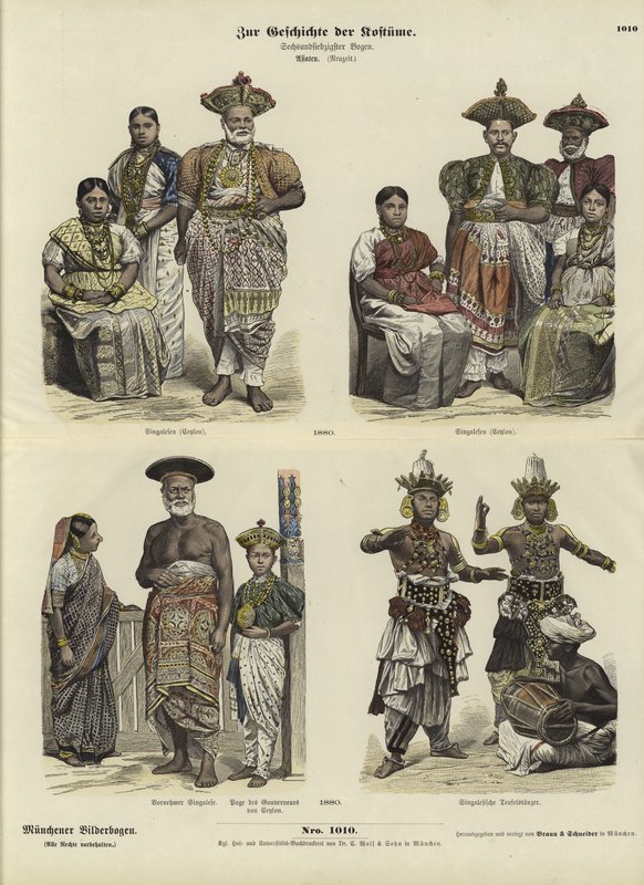 Ceylonesiska kostymer, 1880 av German School