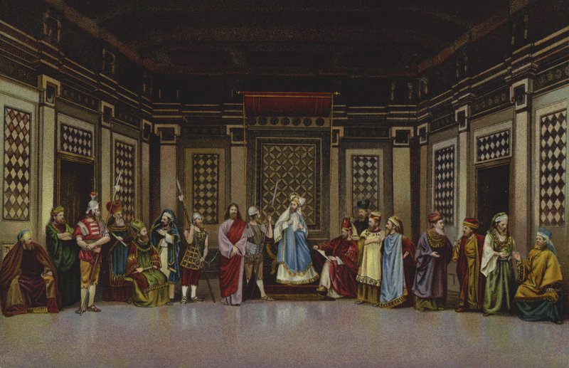 Kristus före Kaifas av German School