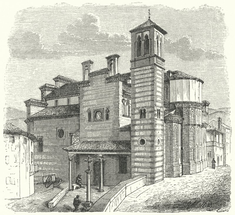 Kyrkan Santiago del Arrabal, Toledo, Spanien (gravyr) av German School