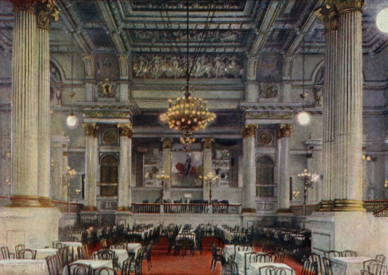 Konserthus, Berlins zoologiska trädgård, Tyskland (färg litho) av German School
