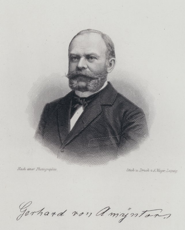 Dagobert von Gerhardt, tysk soldat, poet och romanförfattare (gravyr) av German School