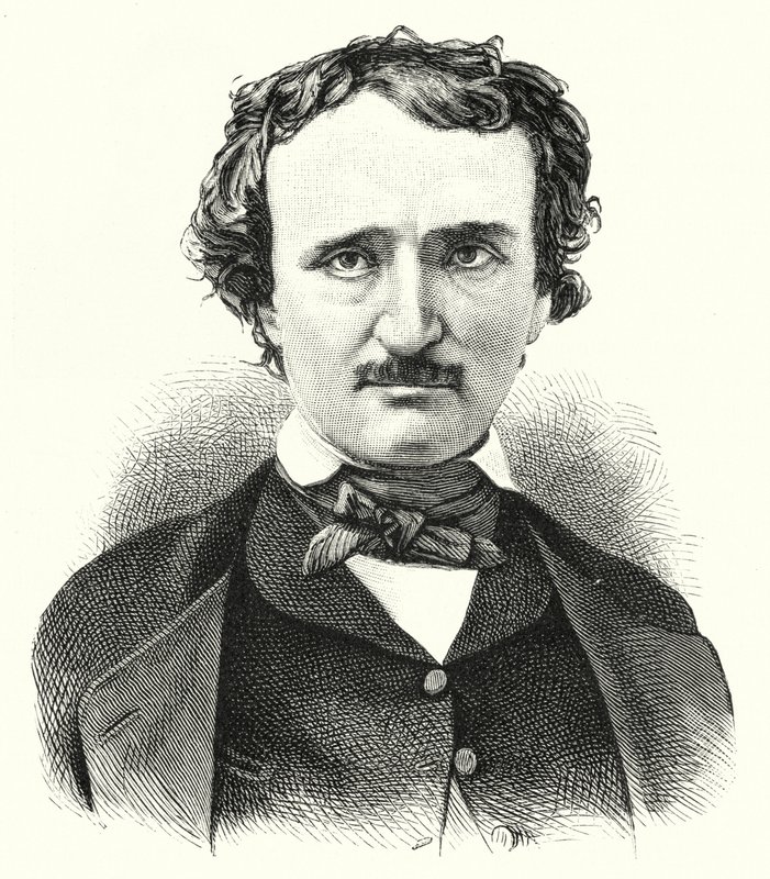 Edgar Allan Poe, amerikansk poet och novellförfattare av German School
