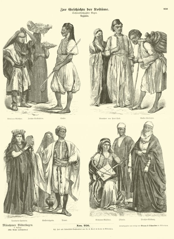 Egyptiska kostymer av German School