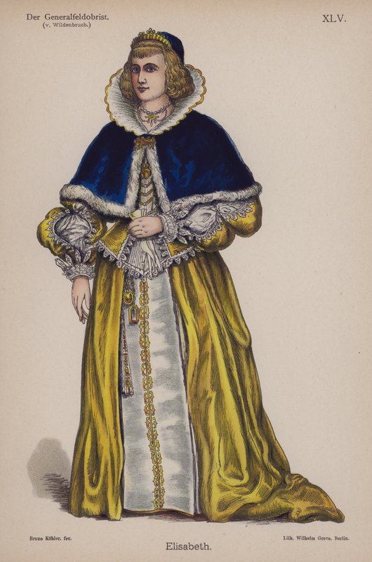 Elisabeth, från Der Generalfeldoberst av Ernst von Wildenbruch (färg litho) av German School