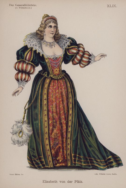 Elisabeth av Pfalz, från Der Generalfeldoberst av Ernst von Wildenbruch (färg litho) av German School